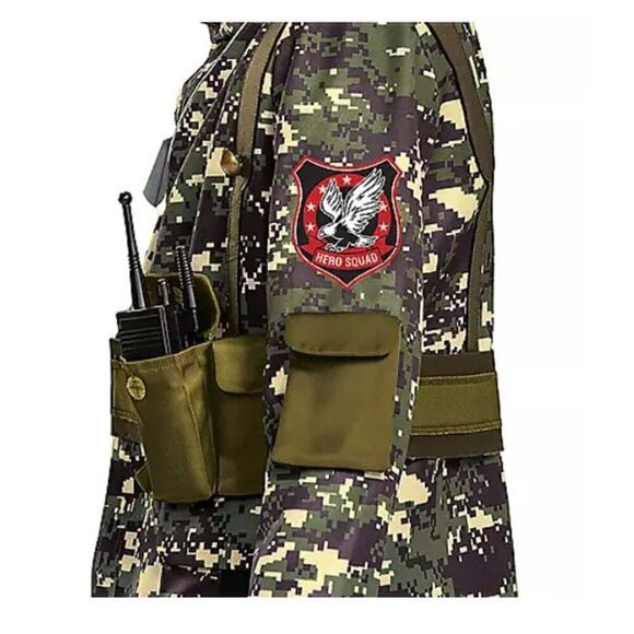 Soldier Uniform Costume Halloween USA Military Green Army Camo BDU Size 4-6 - Picture 2 of 9